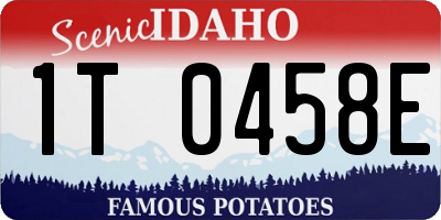 ID license plate 1T0458E