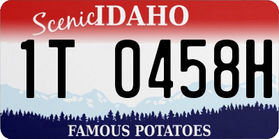ID license plate 1T0458H