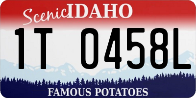 ID license plate 1T0458L