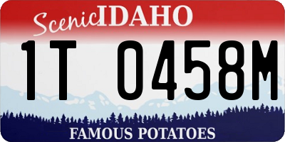 ID license plate 1T0458M