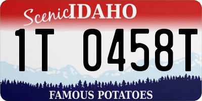 ID license plate 1T0458T