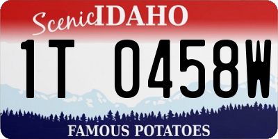 ID license plate 1T0458W