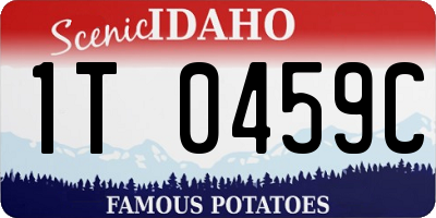 ID license plate 1T0459C
