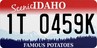 ID license plate 1T0459K