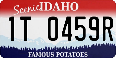 ID license plate 1T0459R
