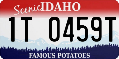 ID license plate 1T0459T
