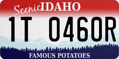 ID license plate 1T0460R