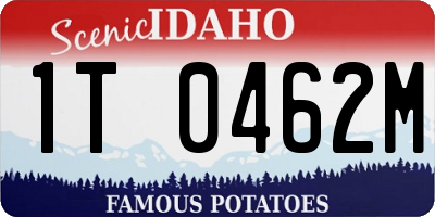 ID license plate 1T0462M