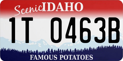 ID license plate 1T0463B