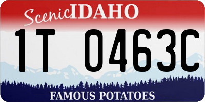 ID license plate 1T0463C