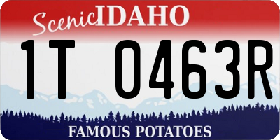 ID license plate 1T0463R