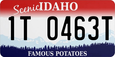 ID license plate 1T0463T