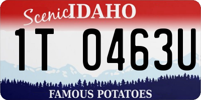 ID license plate 1T0463U