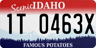 ID license plate 1T0463X