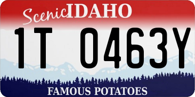 ID license plate 1T0463Y