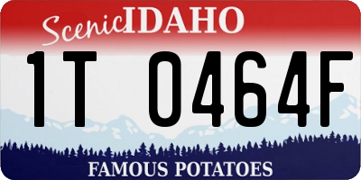 ID license plate 1T0464F