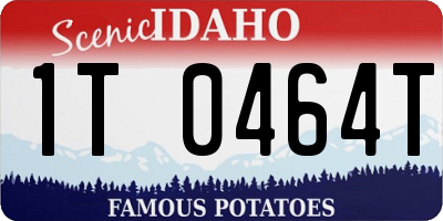 ID license plate 1T0464T