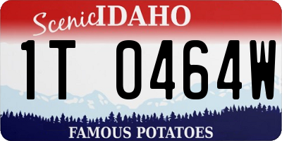 ID license plate 1T0464W