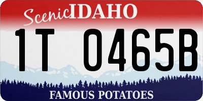 ID license plate 1T0465B