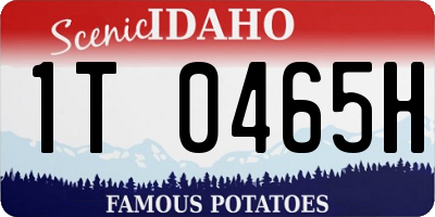 ID license plate 1T0465H