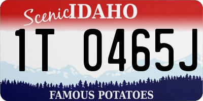 ID license plate 1T0465J