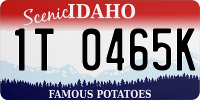 ID license plate 1T0465K