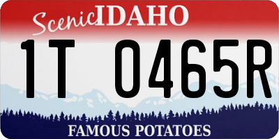 ID license plate 1T0465R