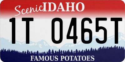 ID license plate 1T0465T