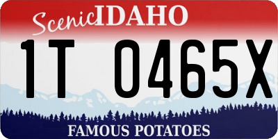 ID license plate 1T0465X
