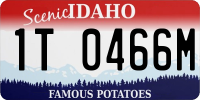ID license plate 1T0466M