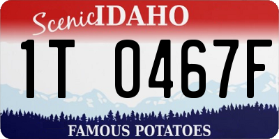 ID license plate 1T0467F