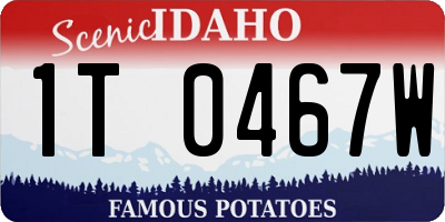 ID license plate 1T0467W