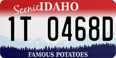ID license plate 1T0468D