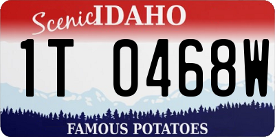 ID license plate 1T0468W