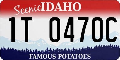 ID license plate 1T0470C