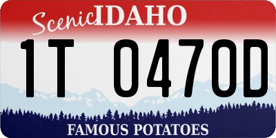 ID license plate 1T0470D