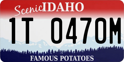 ID license plate 1T0470M
