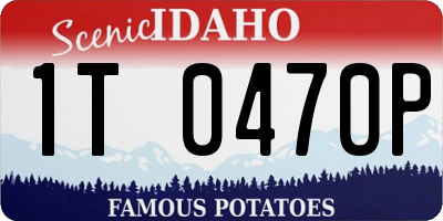 ID license plate 1T0470P