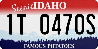 ID license plate 1T0470S