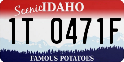 ID license plate 1T0471F
