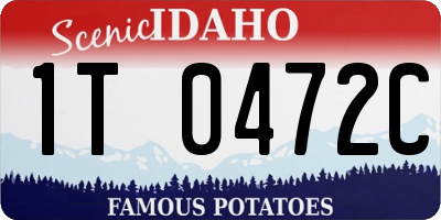 ID license plate 1T0472C
