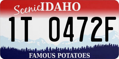 ID license plate 1T0472F