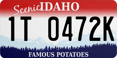 ID license plate 1T0472K