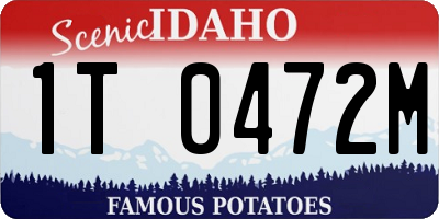ID license plate 1T0472M
