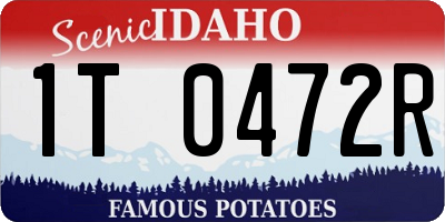 ID license plate 1T0472R