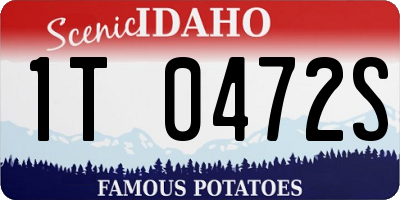 ID license plate 1T0472S