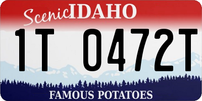 ID license plate 1T0472T