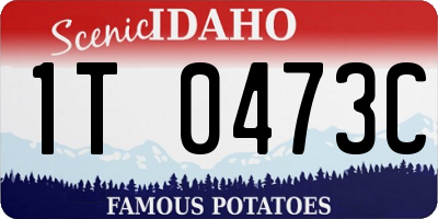 ID license plate 1T0473C