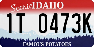 ID license plate 1T0473K