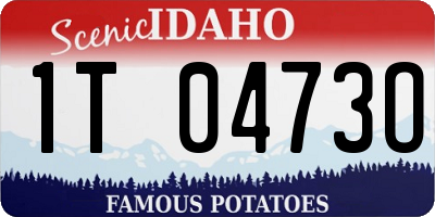ID license plate 1T0473O